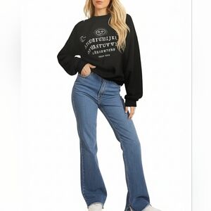 Hasbro Black sweatshirt with ouiji board print mystical cozy